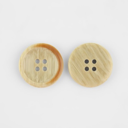 A set of buttons, 4 punctures, d = 25 mm, 5 pcs, beige color-2