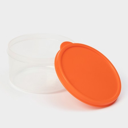 Container Round shares, food, 300 ml, orange color-1
