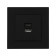 Socket with USB-A + usb-C connectors, 2.1 A, 5V, TOT MATTE GLASS, hidden, glass, black
