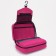 Cosmetic bag, 2 parts on lightning, with hook, pink color