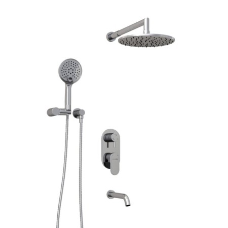 The shower system wasserkraft a175819, built -in, tropical shower, shower, chromium