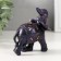 Polystone souvenir "Blue-violet elephant with blanket and gold" 8.5x4x8.5 cm