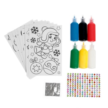 Set for creativity “Color stained -glass windows. New Year's characters ”, 20 pcs. In the set-4