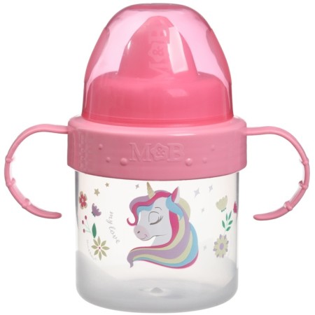 Children's stroke with solid nose "Unicorn", 150 ml., With pens, pink color-2