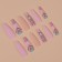 Follow Nails "Pattern", 12 pcs, with adhesive plates, ballerina shape, multi -colored