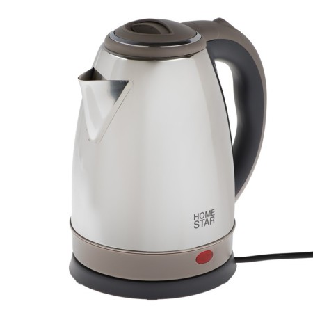 Electric kettle Homestar HS-1028, metal, 1.8 l, 1500 watts, beige-silver