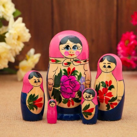 Matryoshka "Margarita", mix, 5 puppet, 10 cm, handmade