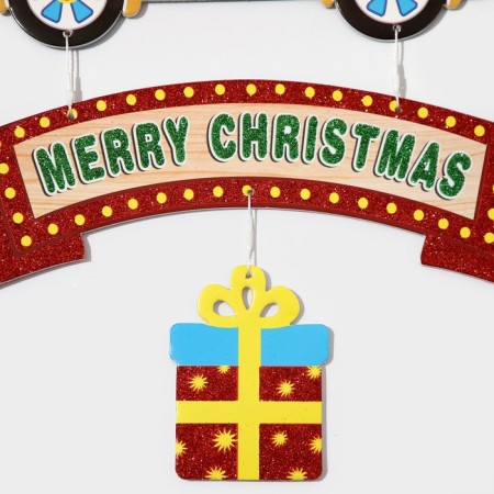 Decorative decoration (suspension) "Merry Christmas" 45x38.5 cm-4