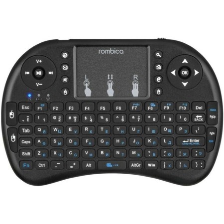 Rombica Air Touch, wireless mini-keyboard, for TV and PC, USB, Touch, black