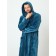 Male dressing gown with a hood, size 54, emerald color