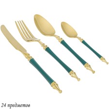 Set of cutting devices Lenardi, 24 objects, green color