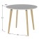 Dining table "Morgan", 900 × 900 × 756 mm, white color / oak oak