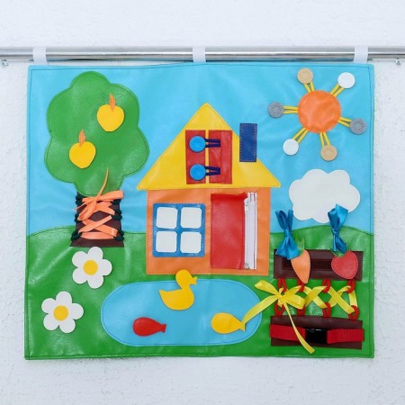 Raping Developing Tactile "House", 60 × 50 cm, according to Montessori Methods-7