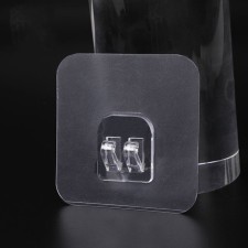 A hook self -adhesive for rods, a transparent base, 5.6 × 5.6 cm, 10 pcs