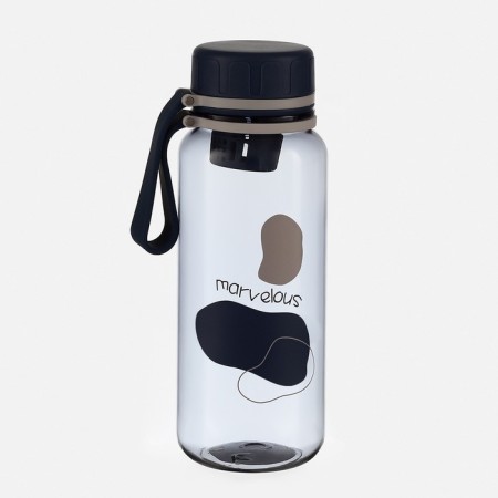 Water bottle, 600 ml, 20 x 7 cm, with sieve, mix-1