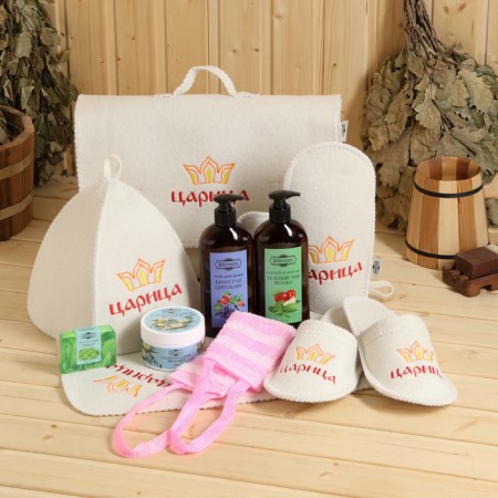 Set of bath "Queen", 10 items, white-1