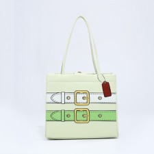 Female bag, lightning tout, green color