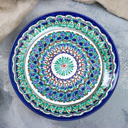 Largan Rishtan ceramics "Patterns", 25 cm, blue-4