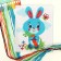 Cross -embroidery with a “hare with carrots”, a set for creativity, 25 x 20 cm