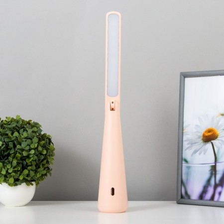 Table lamp "Strike" LED 3 modes 1.5W USB pink 6.8x6.8x28.5 cm Risalux-6