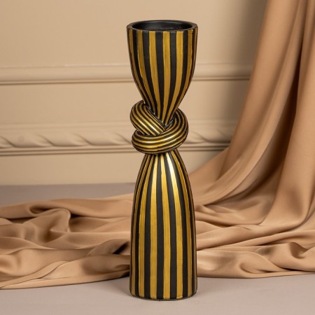 Click for one candle "Knot", a color of black and gold 29.5 x 7.5 x 7.5 cm-12