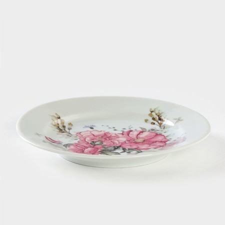 Porcelain plate "Pink flower", D = 17.5 cm-1
