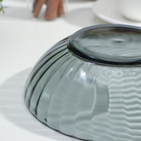 ELICA salad bowl, D = 20 cm, glass, Lava Grey-2