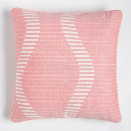Pillowcase decorative Ethel "Waves" color pink 40x40 cm, 100% cotton-3
