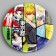 Disposable paper plate "anime", 18 cm