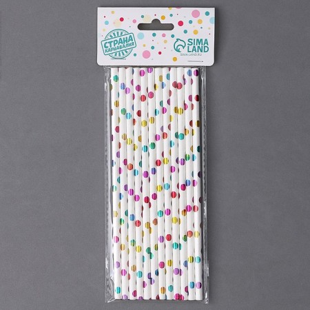 Pipe for cocktail "Confetti", set of 12 pcs.-4