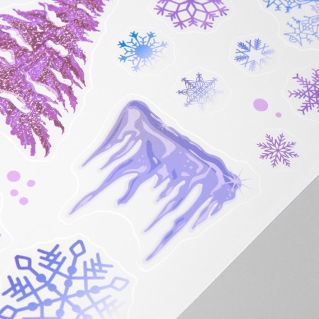 New Year Street Interior Color "Eagle and Snowflakes" 30x40 cm-3