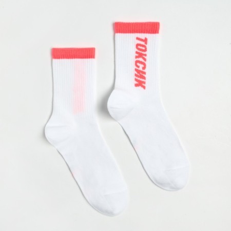 Women's socks, white color, size 23-25 ​​(36-38)