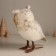Decor "White owl in a golden spider" 10x15x22 cm