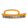Metal tundra metal brush, plastic handle, 6-row