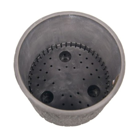Round pot for flowers, 2l light gray 15.5x14x14cm-1