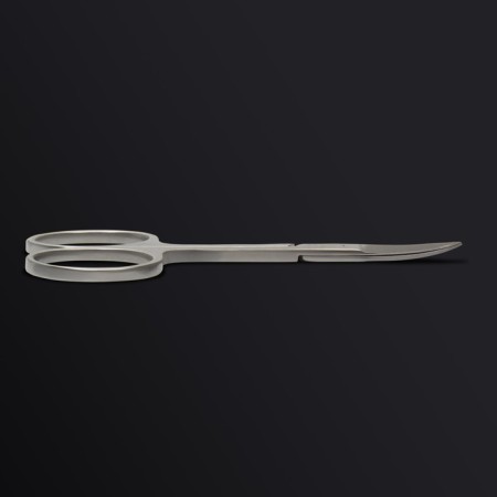 Manicure scissors "Premium", bent, narrow, 9 cm, on the blist, silver color-6