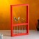 Kashpo wooden 28 × 4.5 × 40 cm with 5 flasks "Extra frame", red giving beautifully