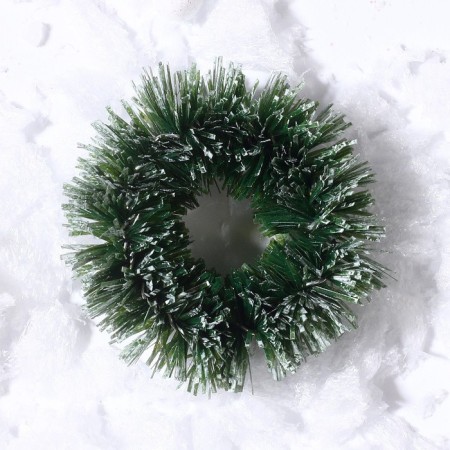 Decor "New Year's Wreath", set of 3 pcs., Size 1 pc. -3 cm, dark green color-3