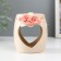 Aroma lamp ceramics "Heart with roses" beige 8x8x9 cm