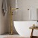 Wasserkraft Sauer 7121 bath mixer, floor, shower, brass, gold