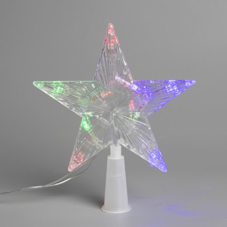 LED top for the Christmas tree "Transparent" 15 cm, 10 LED, wire 2 meters, 220 V, glow RG/RB-2