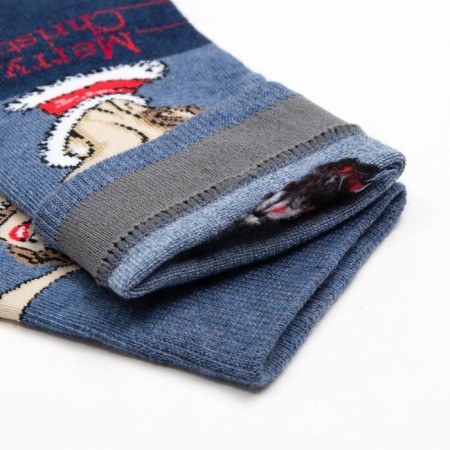 Male socks, color dark blue melange, size 27-29-2