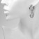 Earrings with the removable element "transformer" sun, white color in silver