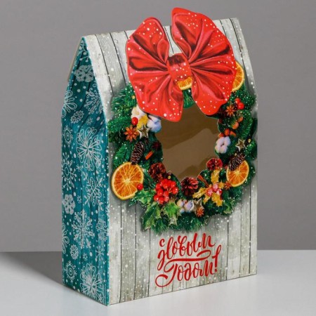 Folding box “Happy New Year!”, 15 x 7 x 22cm, new year-1