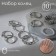 Set of rings 10 pieces "trend" summer, white color in silver, size mix