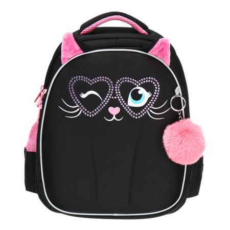 Frame saturan, 36 x 28 x 20 cm, Grizzly, with sequins, + keychain, black-2