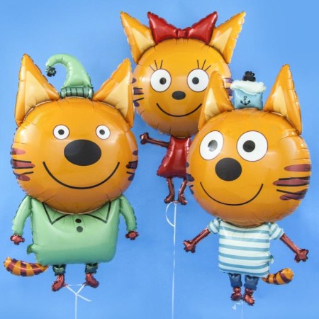 The ball is foil 38 ’’ “Three cats. Compote ”, figure, 1 pc. packaged-2