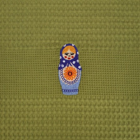 Kitchen waffle towel "Matryoshka", size 50x70 cm-2
