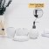 A set of accessories for the bathroom "Camelia", 4 items (450 ml dispenser, soap dish, 2 glasses), white color