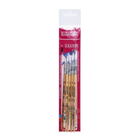 System Synthetics 5 pieces Koh-I-Noor No. 2, 4, 6, 8, 10, round, blister-3